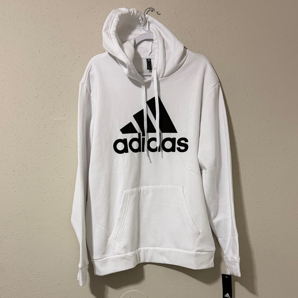Adidas Men's Hoodie Sweatshirt White XL New